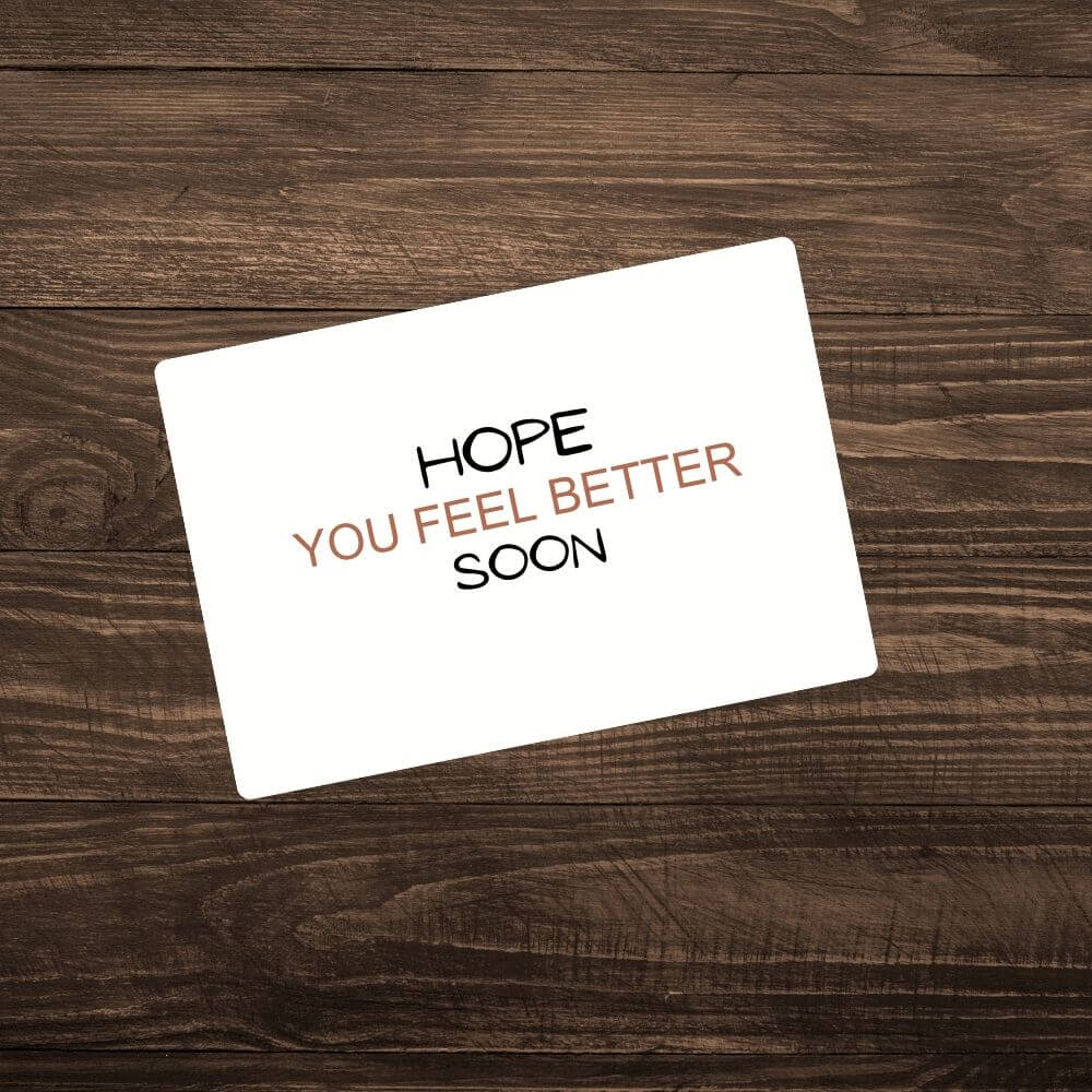 Get well soon custom card