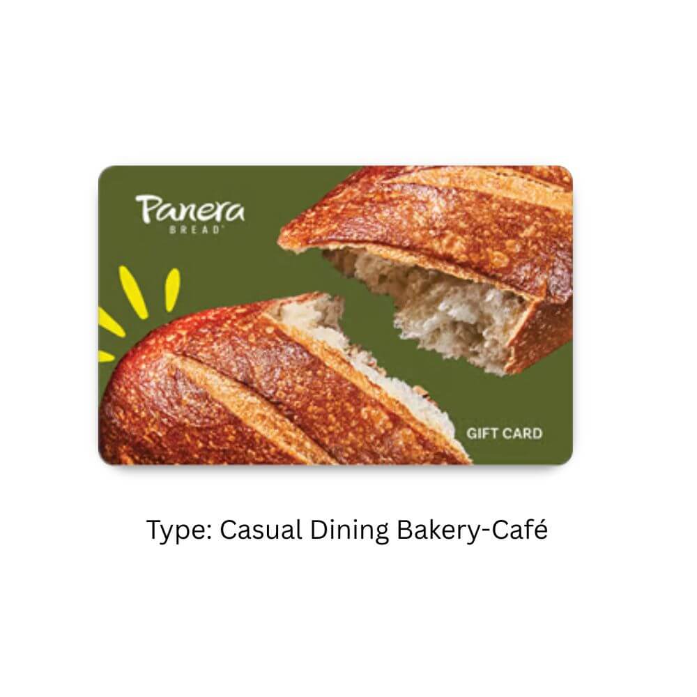 Panera Bread Gift Certificate