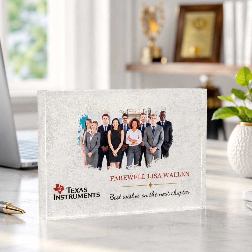 Coworker Farewell Photo Block Gift