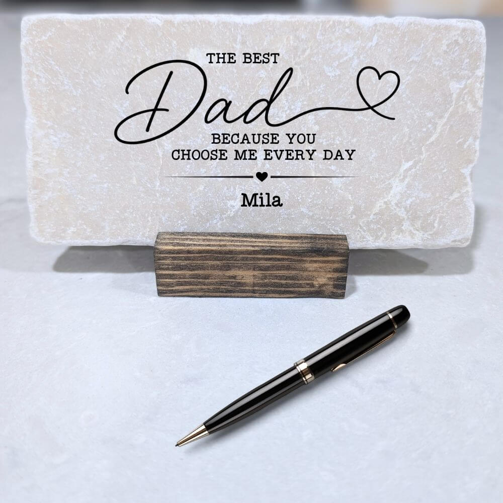 Dad keepsake gift with names