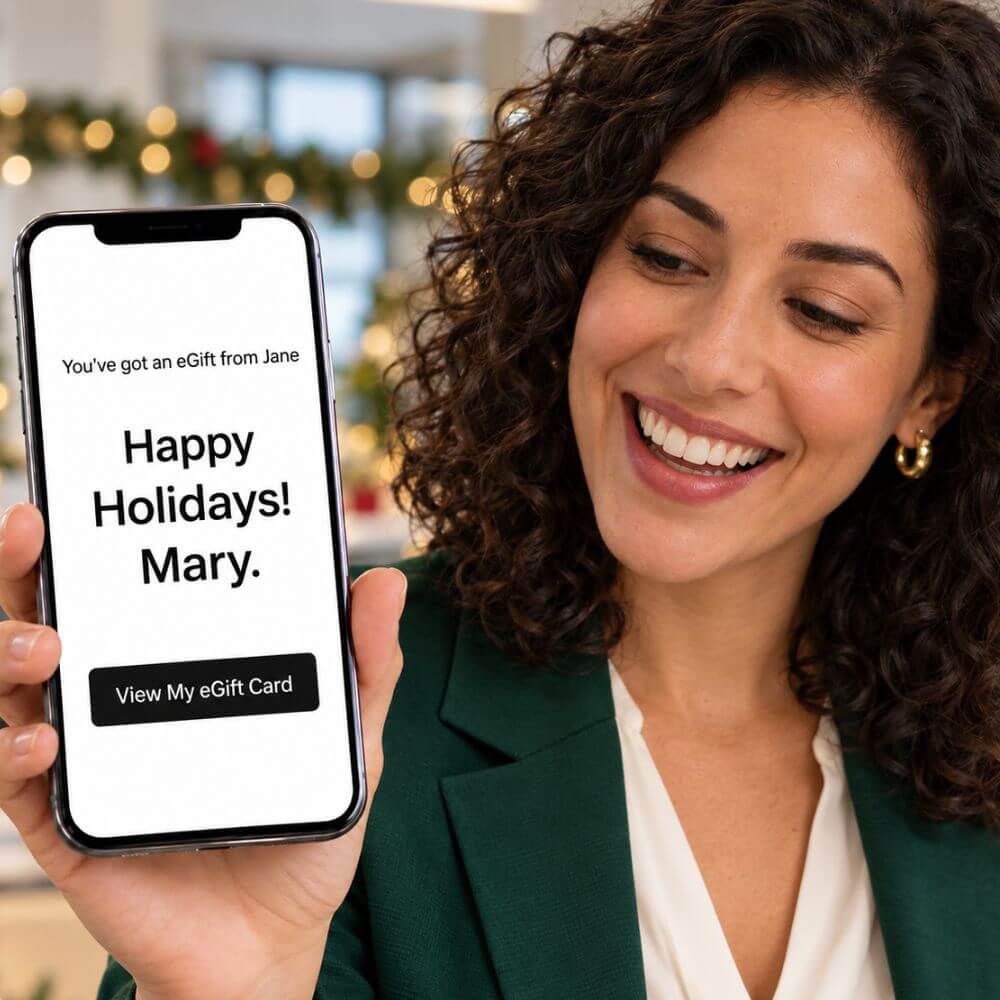 Personalized Holiday e-Gift card for employee