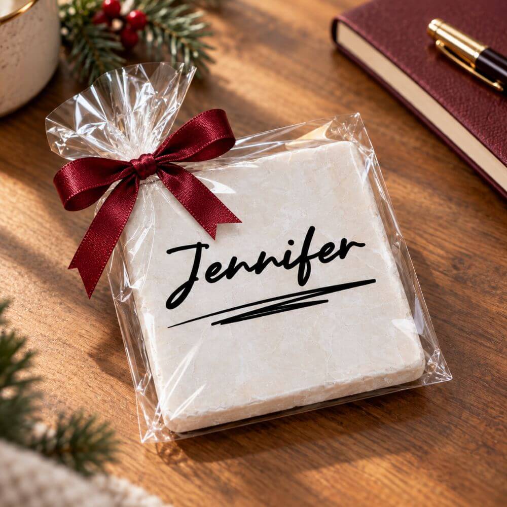 Personalized Office Gift Stone Coaster