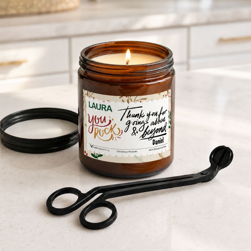 Personalized Holiday Candle Gift Set